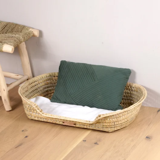 Palm leaf cat or dog basket