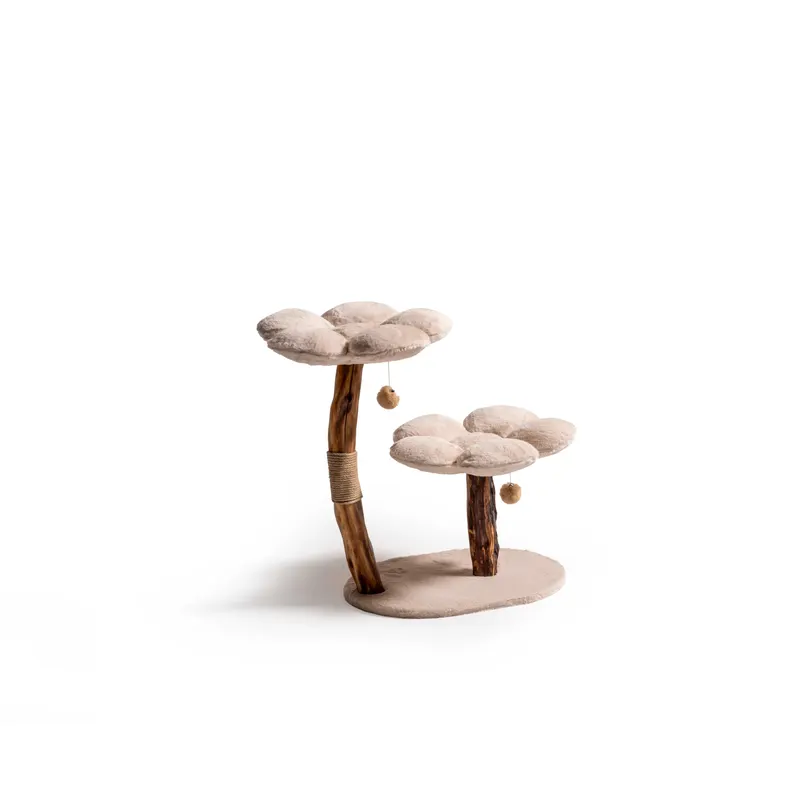 Beige Cat Tree, Modern Cat Furniture, Wooden Cat Tree, Cat Tower Tree, Beige Cat House, Cat Scratching Tower, Cat Condo, Pet Tower