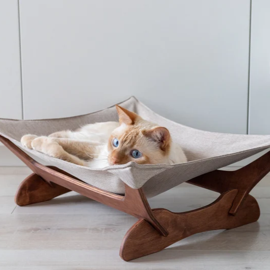Cat hammock, cat bed, cat hammock stand, cat hammock bed, cat couch, outdoor cat hammock, wood cat hammock cooling, cat hanging bed